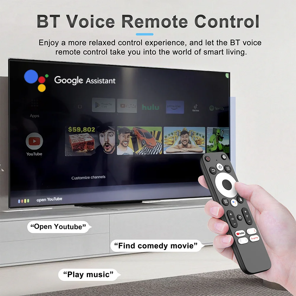 Фото Vontar DQ06 Mini TV Box Android 12 Quad Core Cortex A53 4K Wi-Fi6 BT Голосовой пульт дистанционного управления Smart TV Stick... №5