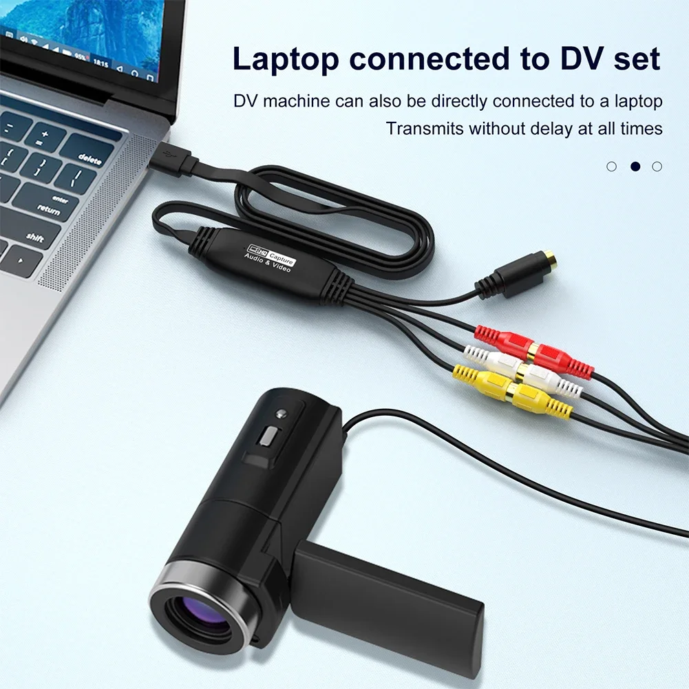 Фото USB-карта видеозахвата VHS TV DVD VCR Карта адаптера захвата аудио RCA в USB-видеоконвертер для Mac PC №3