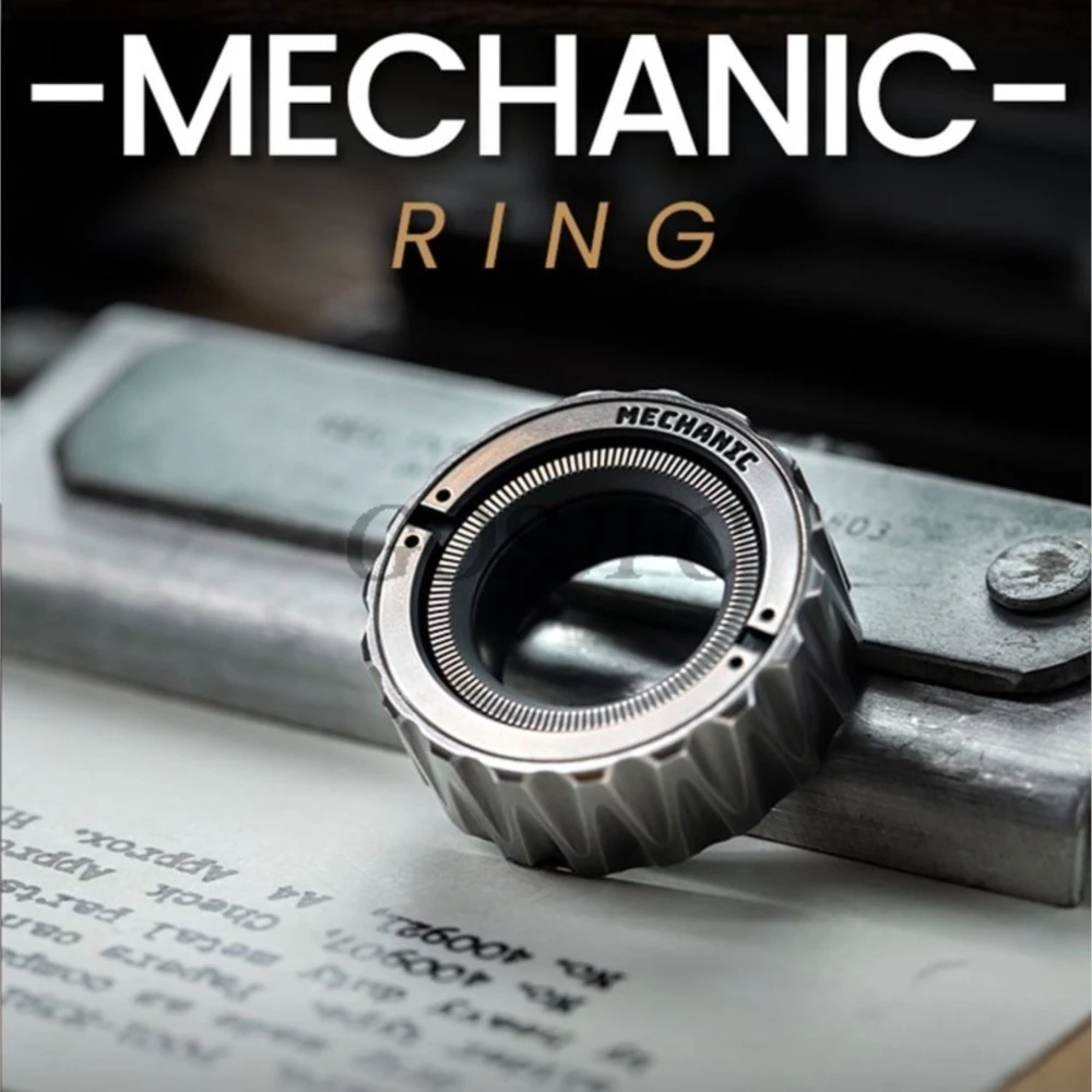 Металлический фиджет-слайдер LAUTIE EDC Mechanic E Ring Spinner Spy Wars, игрушка для взрослых