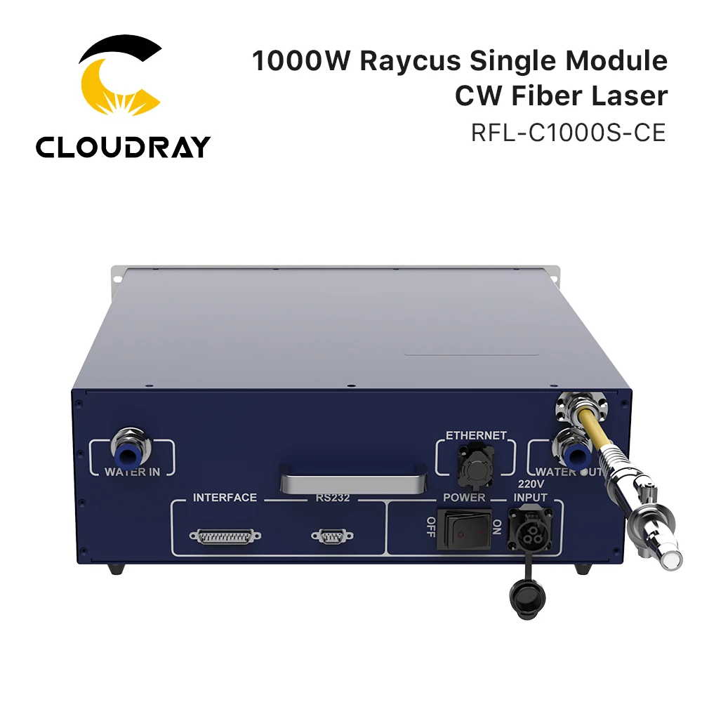 Фото Оптоволоконный лазерный источник Cloudray Raycus зарубежной версии 1000 Вт CW оригинальная гарантия №5