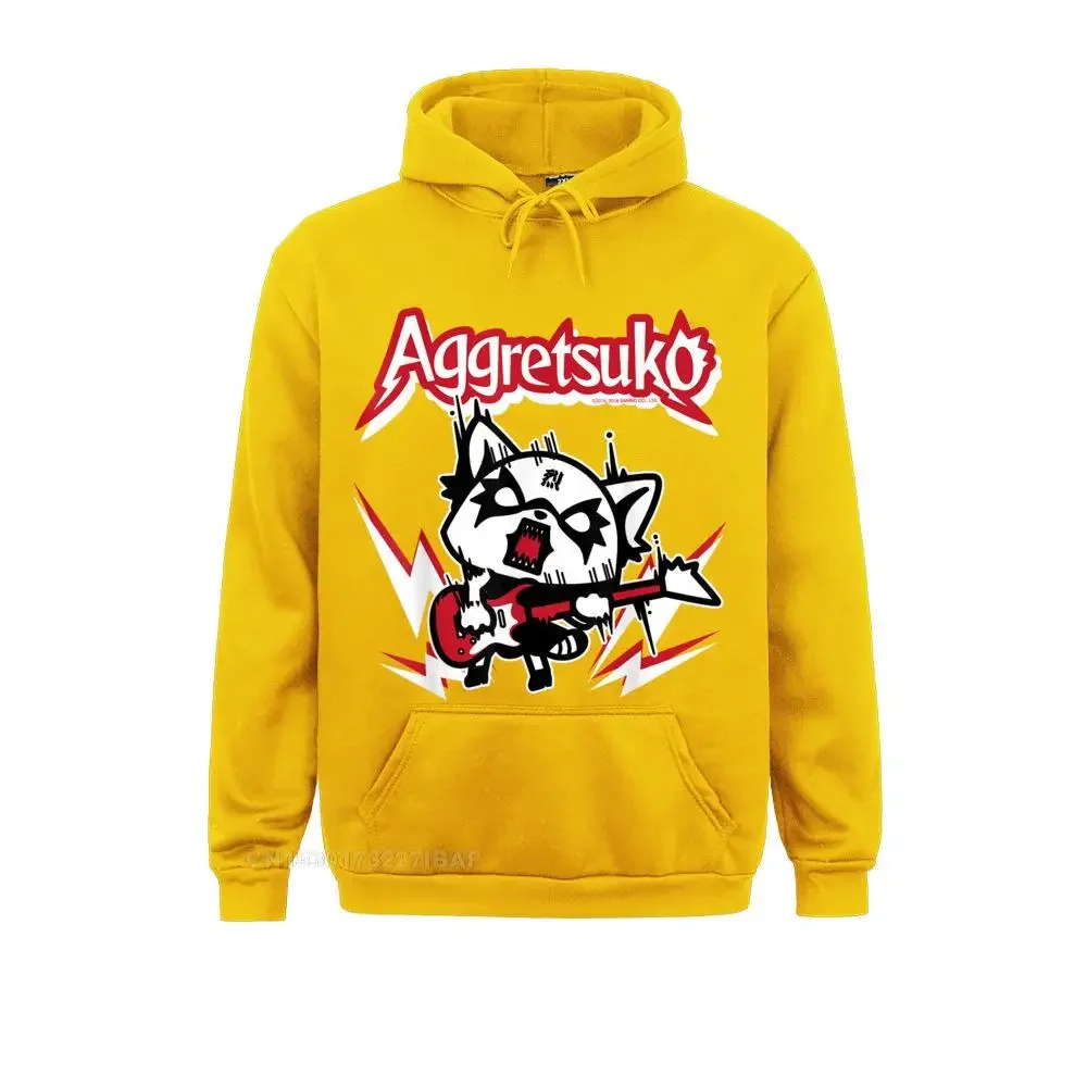 Фото Футболка Aggretsuko Rocker Rage, специальные мужские толстовки, толстовки с длинными рукавами и принтом на одежде, толстовка с капюшоном «С Новым годом» №2