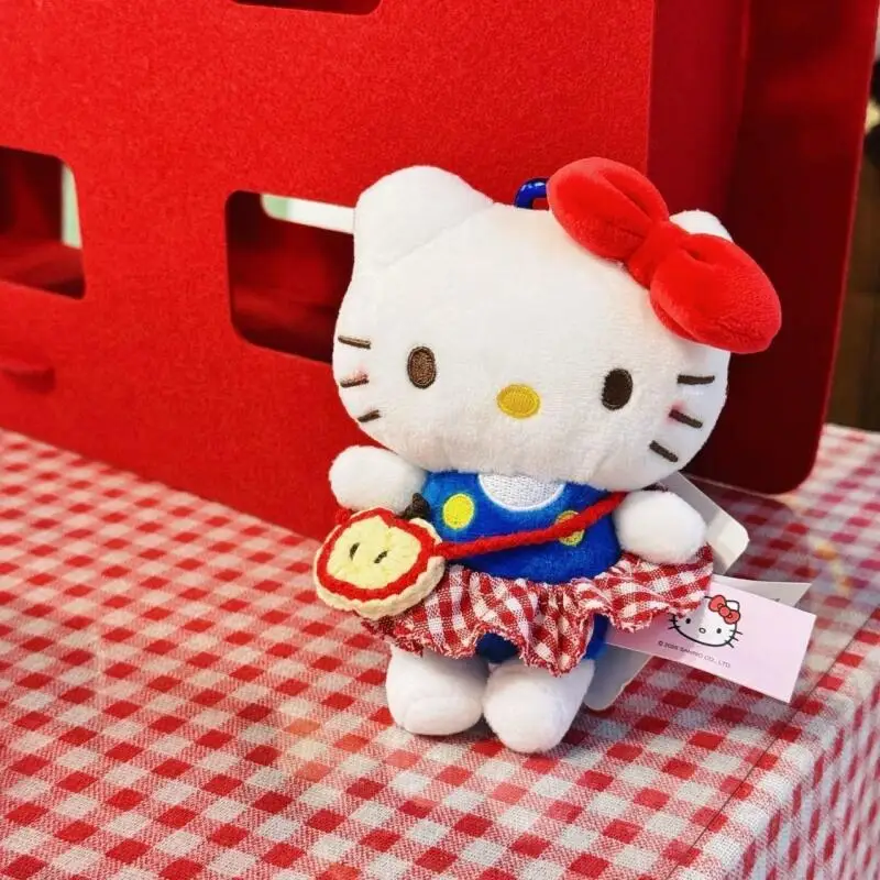 Фото Sanrio наполнительная кукла игрушки Hello Kitty мультфильм плюшевый мягкий рюкзак кулон Kawaii креативный орнамент милый подарок на день рождения для девочек №3