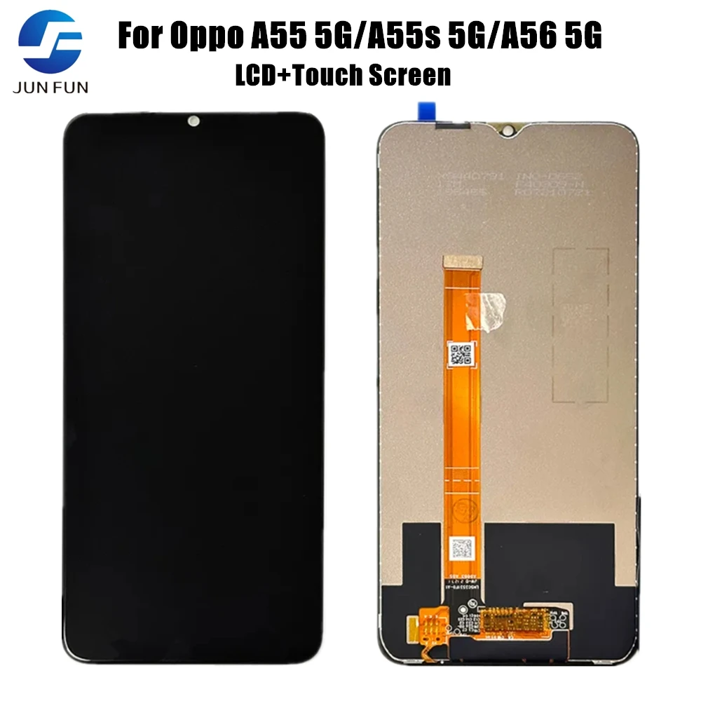 Оригинальный дисплей 6,5 дюйма для Oppo A55 5G/A55s 5G/A56 5G, рамка экрана, сенсорная панель, дигитайзер для Realme V11s 5G LCD V11 5G, дисплей