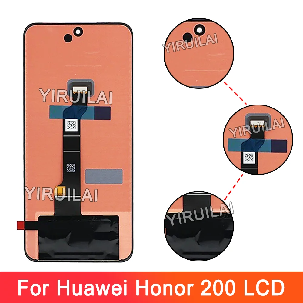 Фото 6,7-дюймовый AMOLED для Huawei Honor 200, ЖК-дисплей ELi-NX9, сенсорный дигитайзер для Honor 200, ЖК-экран с рамкой №4