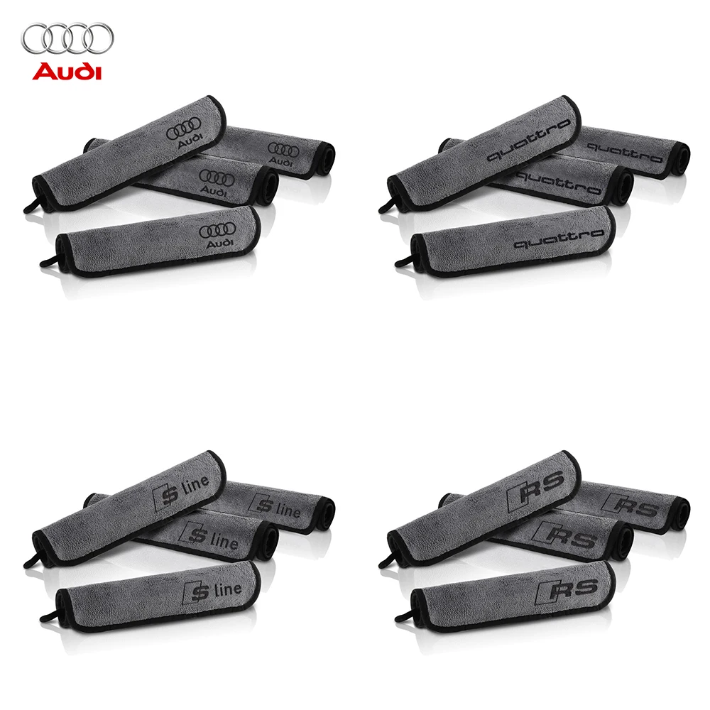 Полотенце для мытья автомобиля, тряпичная салфетка, аксессуары для Audi RS QUATTRO значок Sline Q3 Tt A7 8L A3 B6 A5 A6 C7 Q5 A4, 1 шт.