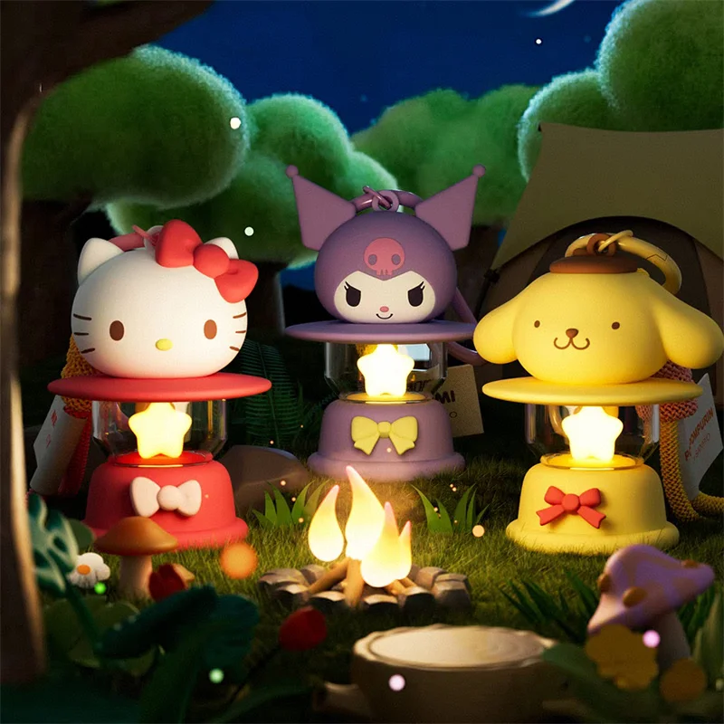 Ночник серии PomPomPurin My Melody Cinnamoroll Kuromi Kitty Pochacco Hangyodon cogimyun Фигурка Игрушки Куклы Лампа