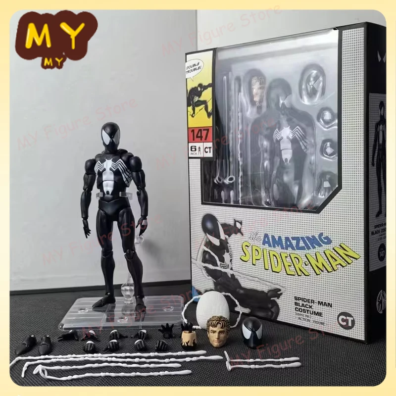 Экшн-фигурки CT Toy The Amazing Spider-Man Mafex 147 S.H. Фигурка 1/12 Человек-паук Веном симбиотик, экшн-Фигурки 6 дюймов, модель игрушки