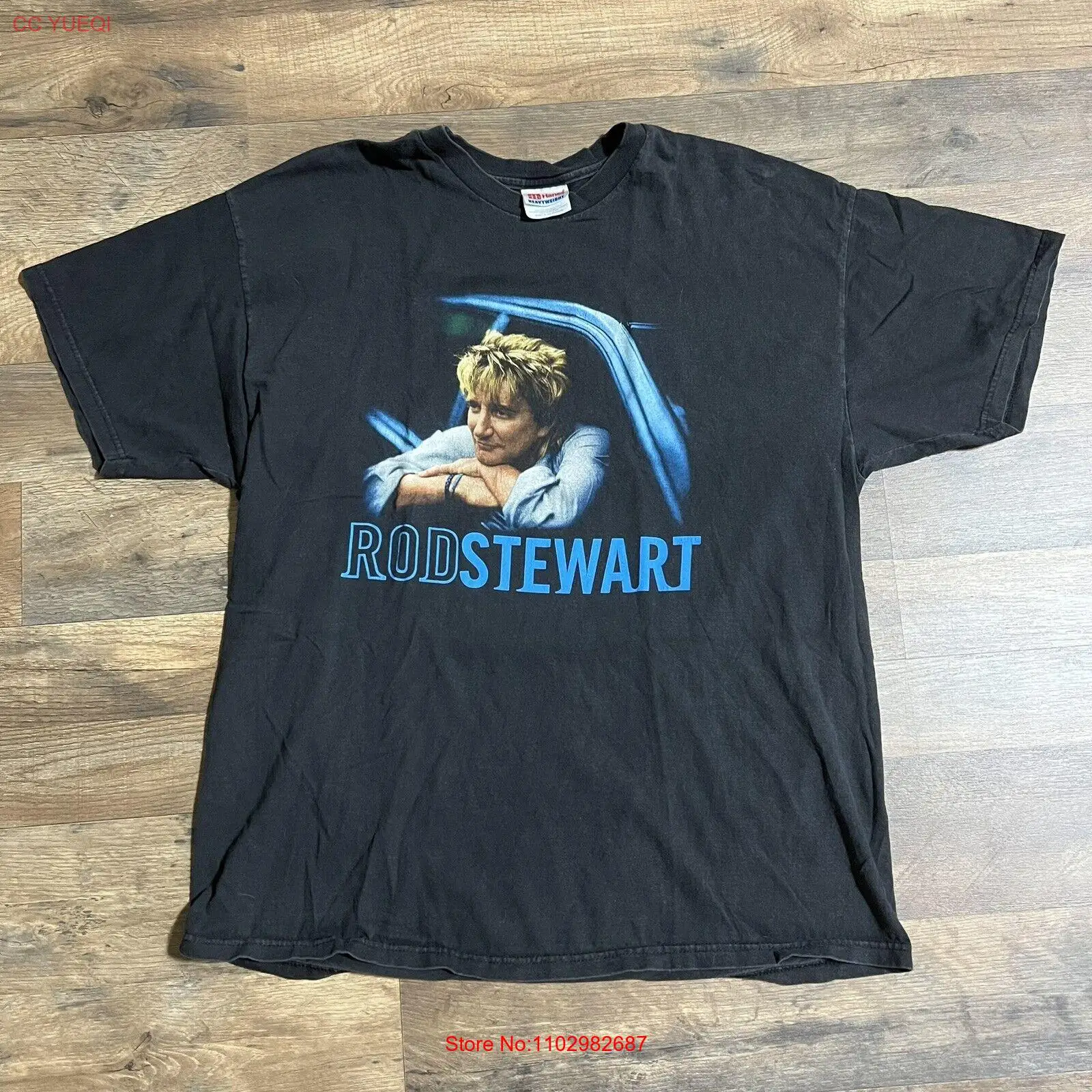 Мужская футболка VTG Rod steборот 2001 Для турнира, концерта, черного цвета, размер XL