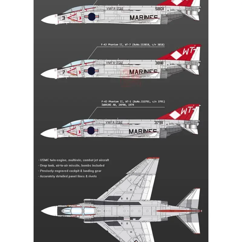 ACADEMY 12556 масштабная модель 172, США F4J VMFA-232 Red Devils, сборка модели истребителя, строительные наборы для взрослых, хобби, сделай сам (art.: 3920d019fb73e) - 3920d019fb73e