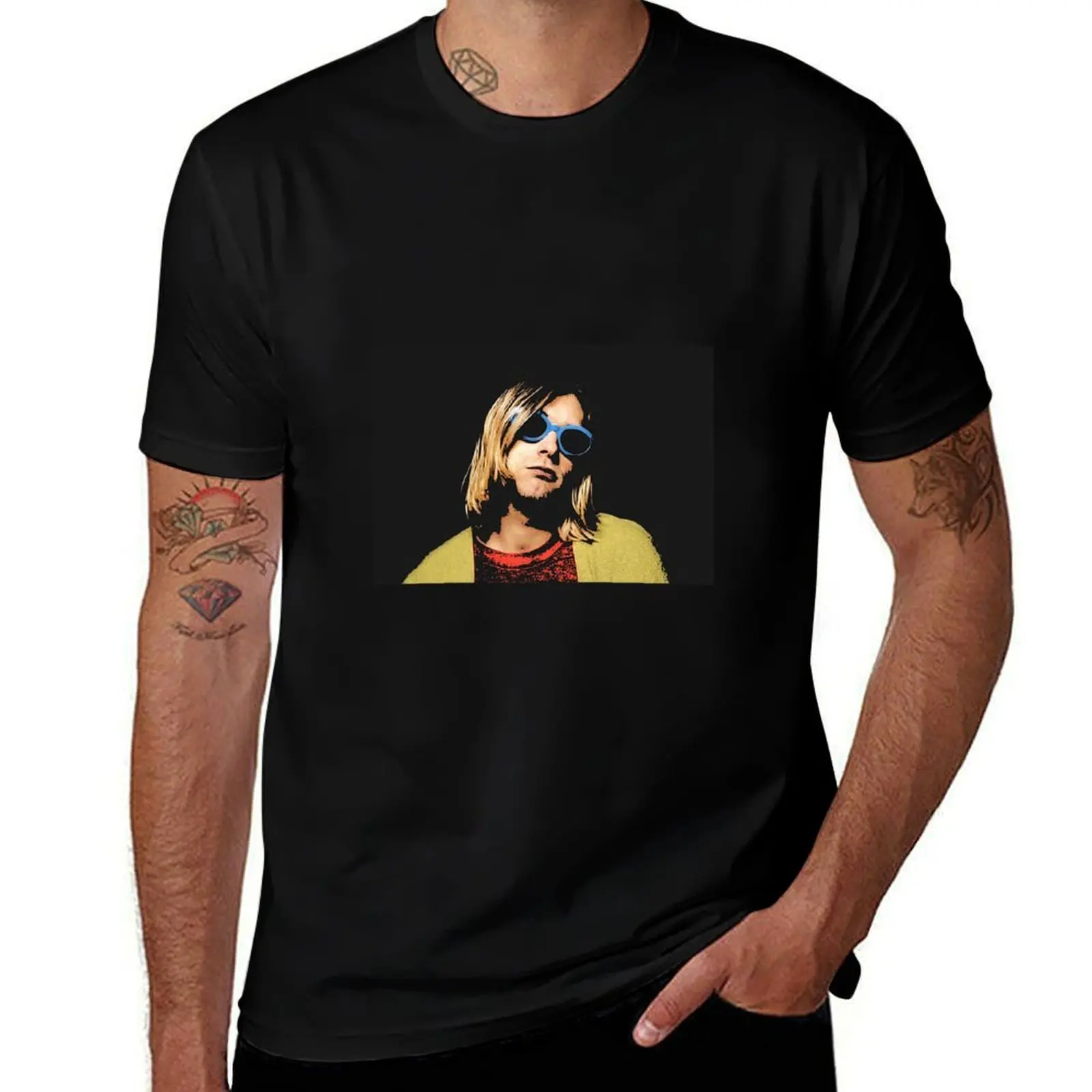 Футболка Kurt Cobain 1994, футболка с животным принтом для мальчиков, лето 2025, винтажная футболка для мужчин