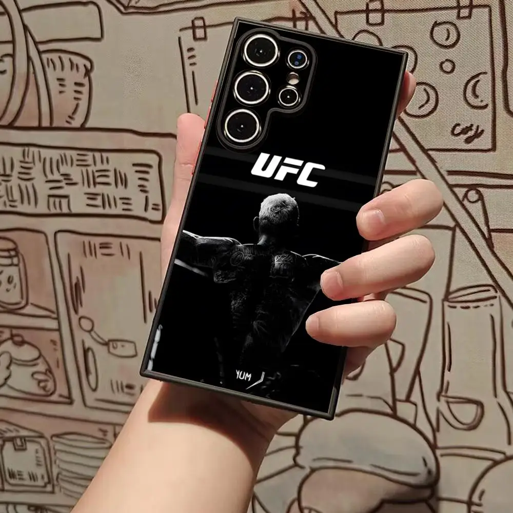 Фото Чехол для телефона U-ufc Charles Oliveira для Samsung S25 Ultra S23 S24 Fe S21 S22 Plus S23 Fe S24 Ultra S21 Fe, матовый чехол №4