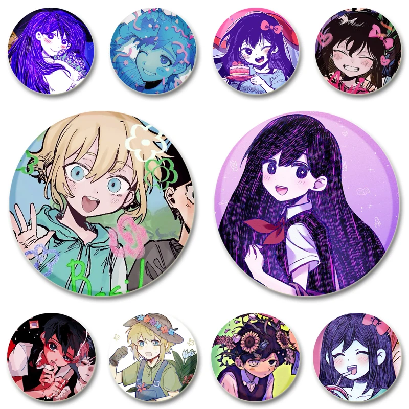 Значок фигурки игры Mari,OMORI,Basil,AUBREY, милые мультяшные броши для косплея, изысканные эмалированные булавки для аксессуаров, сумки, ювелирные изделия