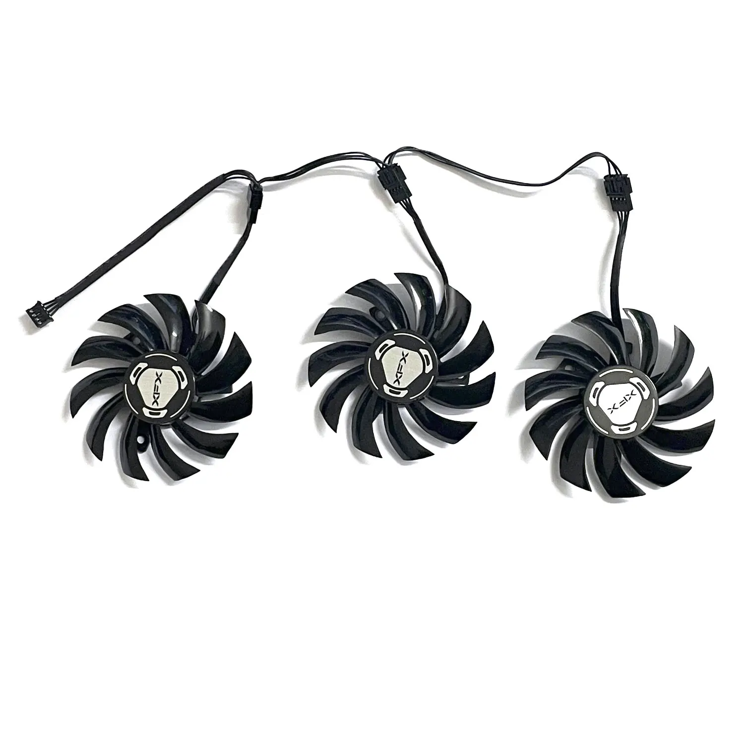 Новый вентилятор графического процессора 3FAN 4PIN 75 мм XFX RX 590 для XFX RX590 GME 8G Outre, графический охлаждающий вентилятор T128010SU PLD10010S12HH