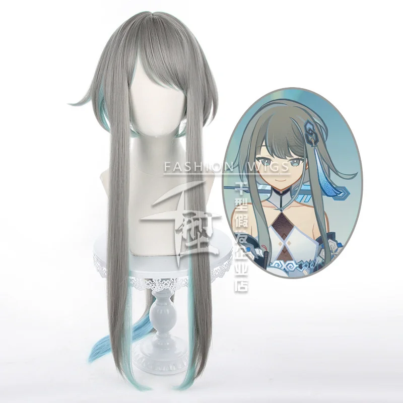 Игра Genshin Impact Haagentus Guizhong Madame Ping Косплей Парик 100 см Похмелье Парик Термостойкие Синтетические Парики + Кепка Для Парика