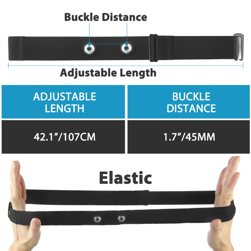 Фото Монитор сердечного ритма нагрудный ремень для Polar Wahoo Garmin для спорта беспроводной пульсометр №4