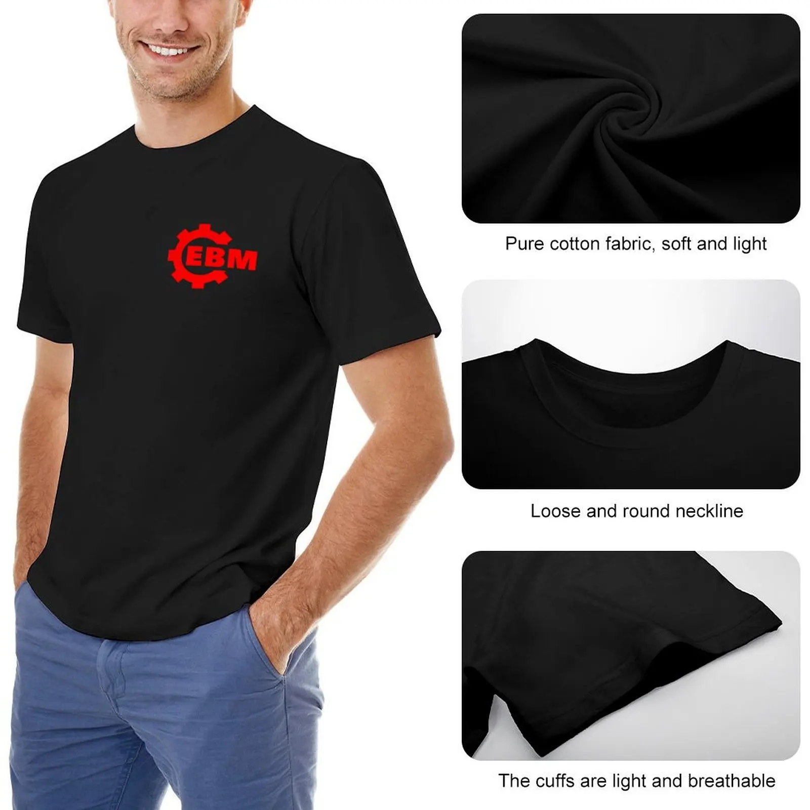 Фото EBM Techno Dark - Side T-Shirt, тяжелая весовая блузка, футболки, мужские футболки №5