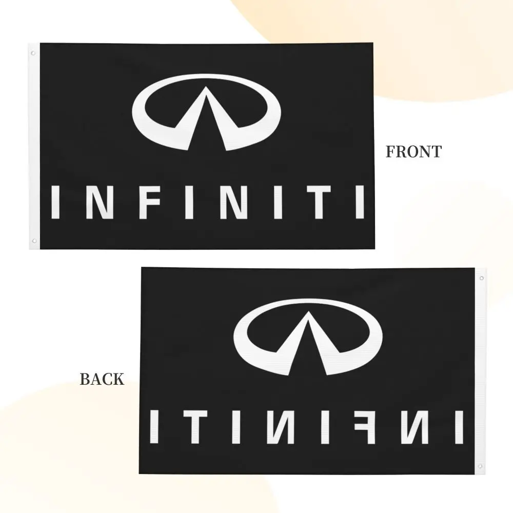 Фото НОВЫЙ двухсторонний баннер Infiniti, флаг Бризе, садовый флаг, декоративный флаг, баннер для вечеринки, 3x5 футов (90x150 см) №5