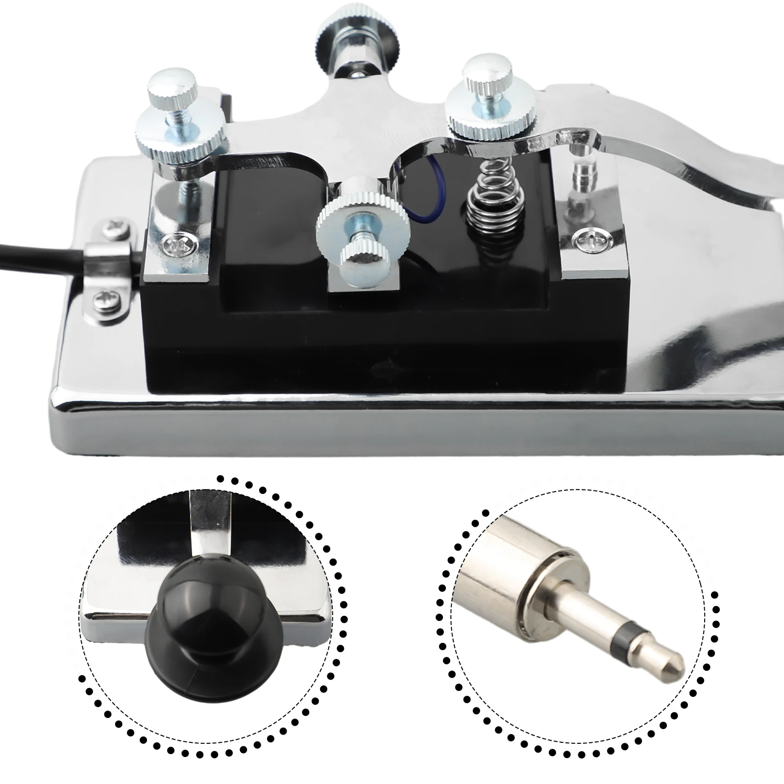 Фото Набор гаечных ключей Morse 145x67x63 мм, 1 шт., CW Key K4 Morse Key Handy CW Morse Keyer для коротковолнового CW радиосвязи №3