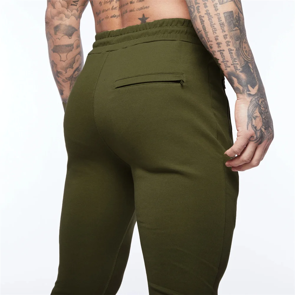 Фото Celana Kasual Katun Musim Gugur Celana Olahraga Jogger Slim Pria Celana Panjang Binaraga Fitness Gym Celana Lari Olahraga №4