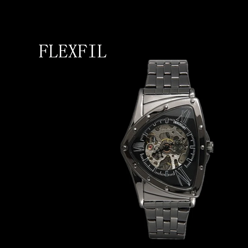 FLEXFIL модные автоматические механические часы водонепроницаемые треугольные 42 мм мужские спортивные наручные часы Relogio Personality Masculino часы