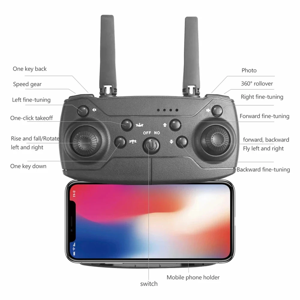 Профессиональный Дрон E88 4k широкоугольная камера высокой четкости Wi-Fi Fpv поддерживающий высоту складной Радиоуправляемый квадрокоптер Вертолет игрушка (art.: 3920c6de6c0f8) - 3920c6de6c0f8