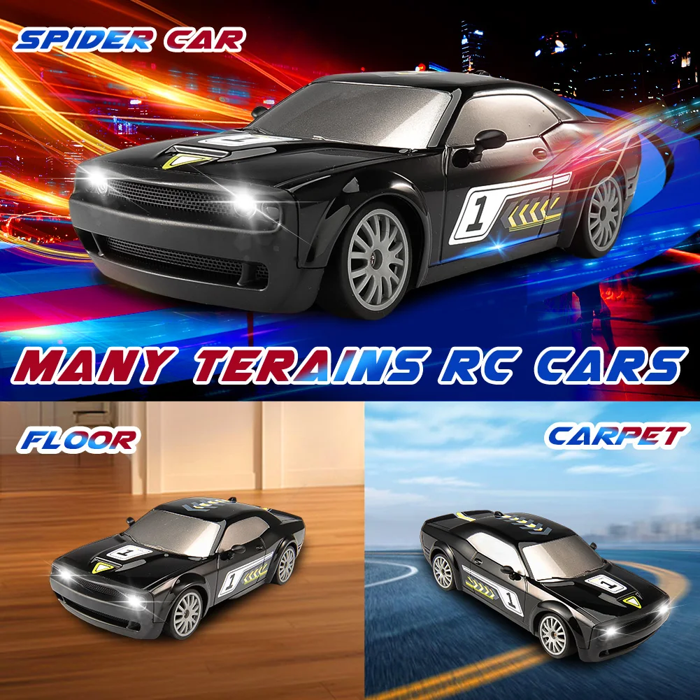 Фото KF27 1:20 RC Drift Car 2.4G Высокоскоростные радиоуправляемые гоночные машинки со светодиодной подсветкой Полноприводный автомобиль с дистанционным управлением Игрушки Подарки №4