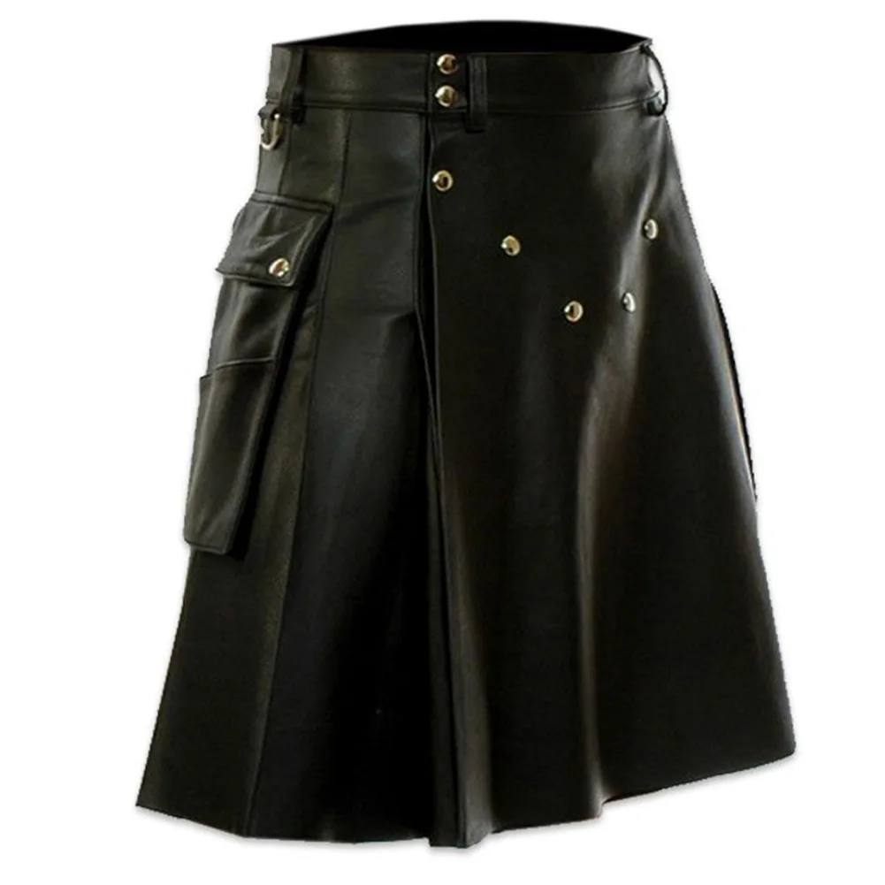 Фото Мужская повседневная юбка Larp Club Kilt, уличная юбка XL 2XL, мужской килт 75, полиэстер, 25 спандекс, однотонный узор №2