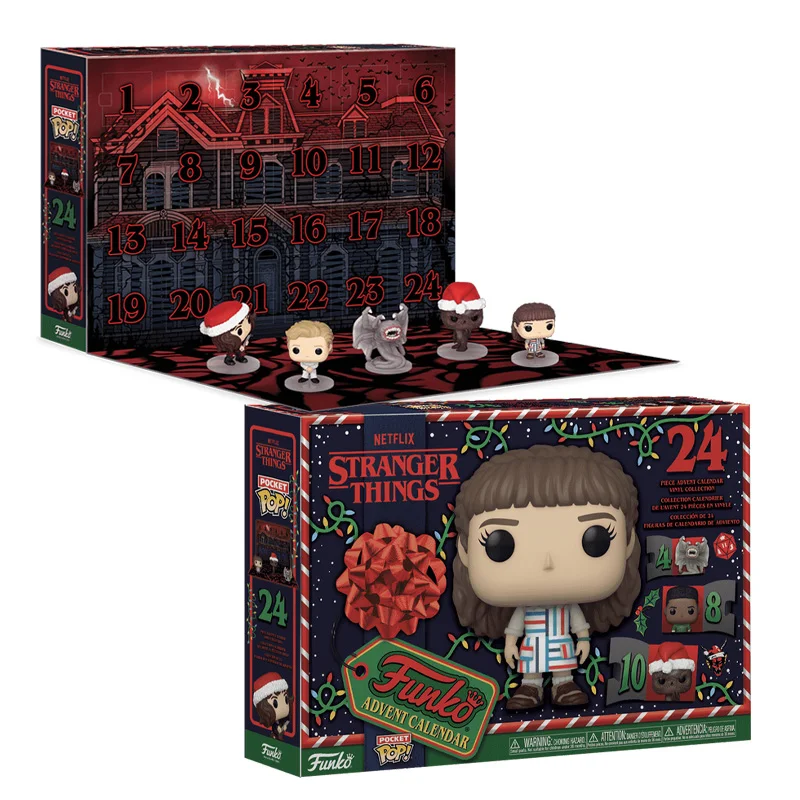 Очень странные дела Funko Pop фильмы и ТВ 24-дневный календарь обратного отсчета периферийные фигурки игрушки для мальчиков подарок коллекционные украшения