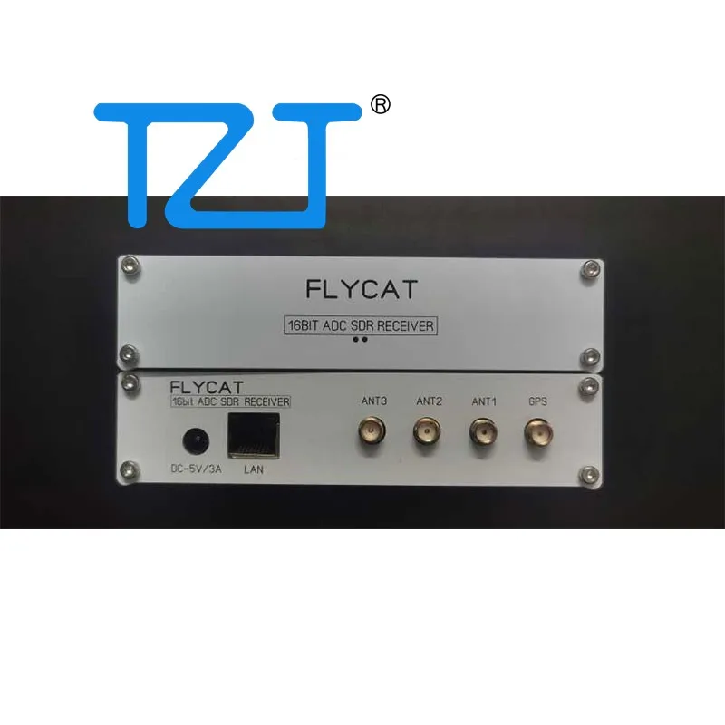 TZT KIWISDR FLYCAT 16-битный АЦП SDR приемник общего доступа к сети беспроводной коротковолновый приемник DC-5V/3A