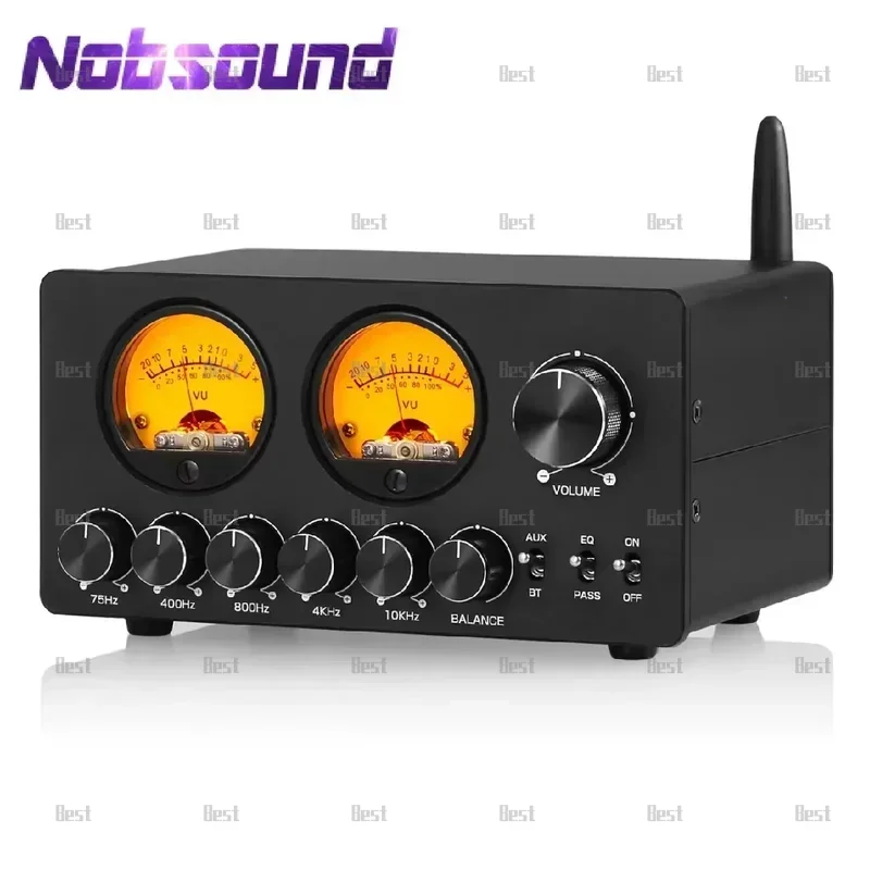 Фото Nobsound eq5 pro mini lala-amplificador eq5 bandas estéreo Bluetooth эквалайзер процессор áudio mesa em casa com medidor v №2