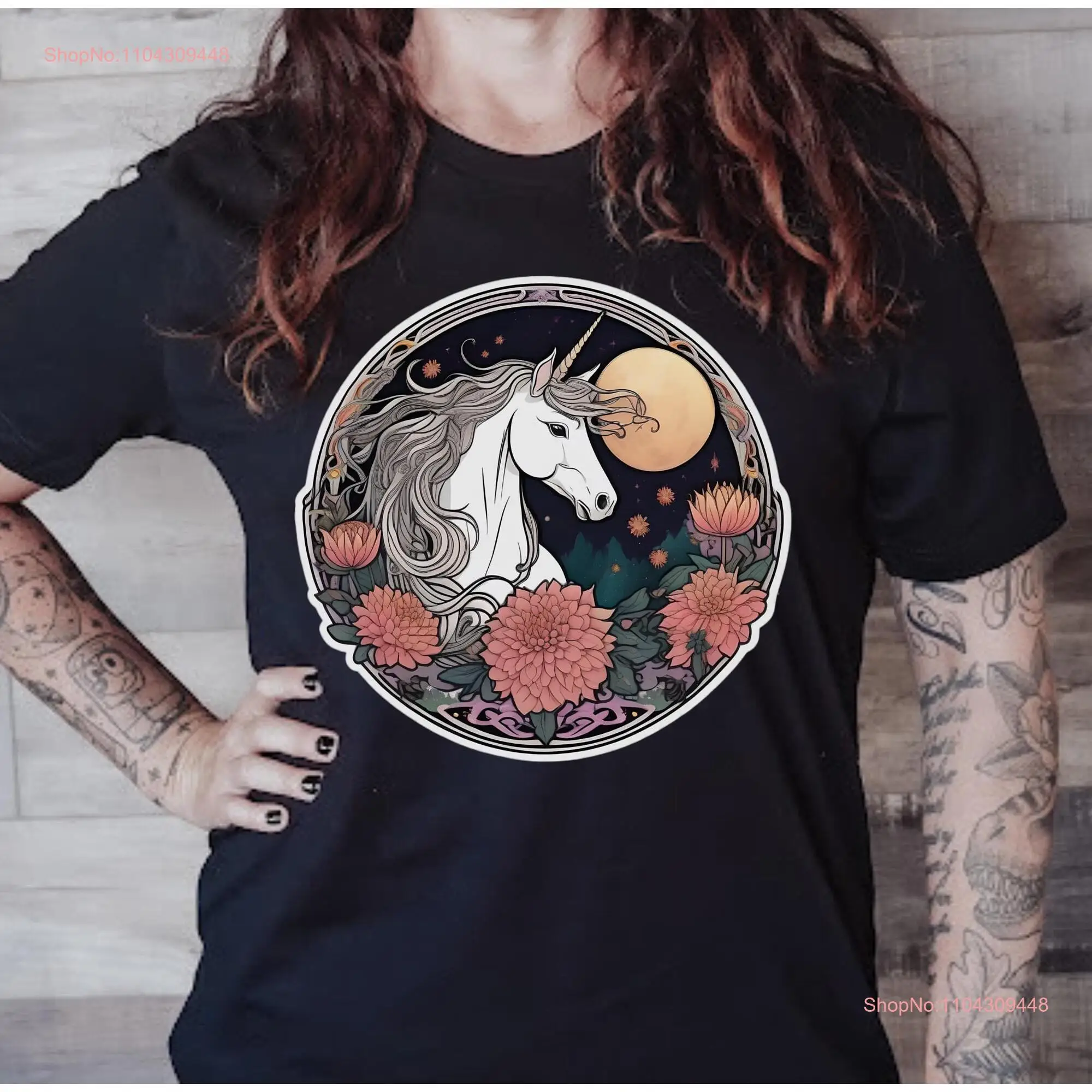 Футболка с единорогом Lover Magical Mystical с длинными или короткими рукавами