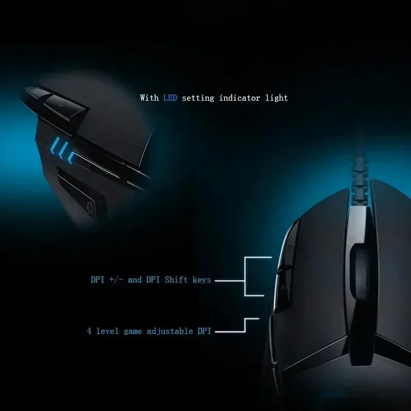 Фото Проводная игровая USB-мышь Logitech (G) G402 с дышащим светом, 4000 точек на дюйм для мыши, геймерская конкурентоспособная игровая мышь Logitech №4
