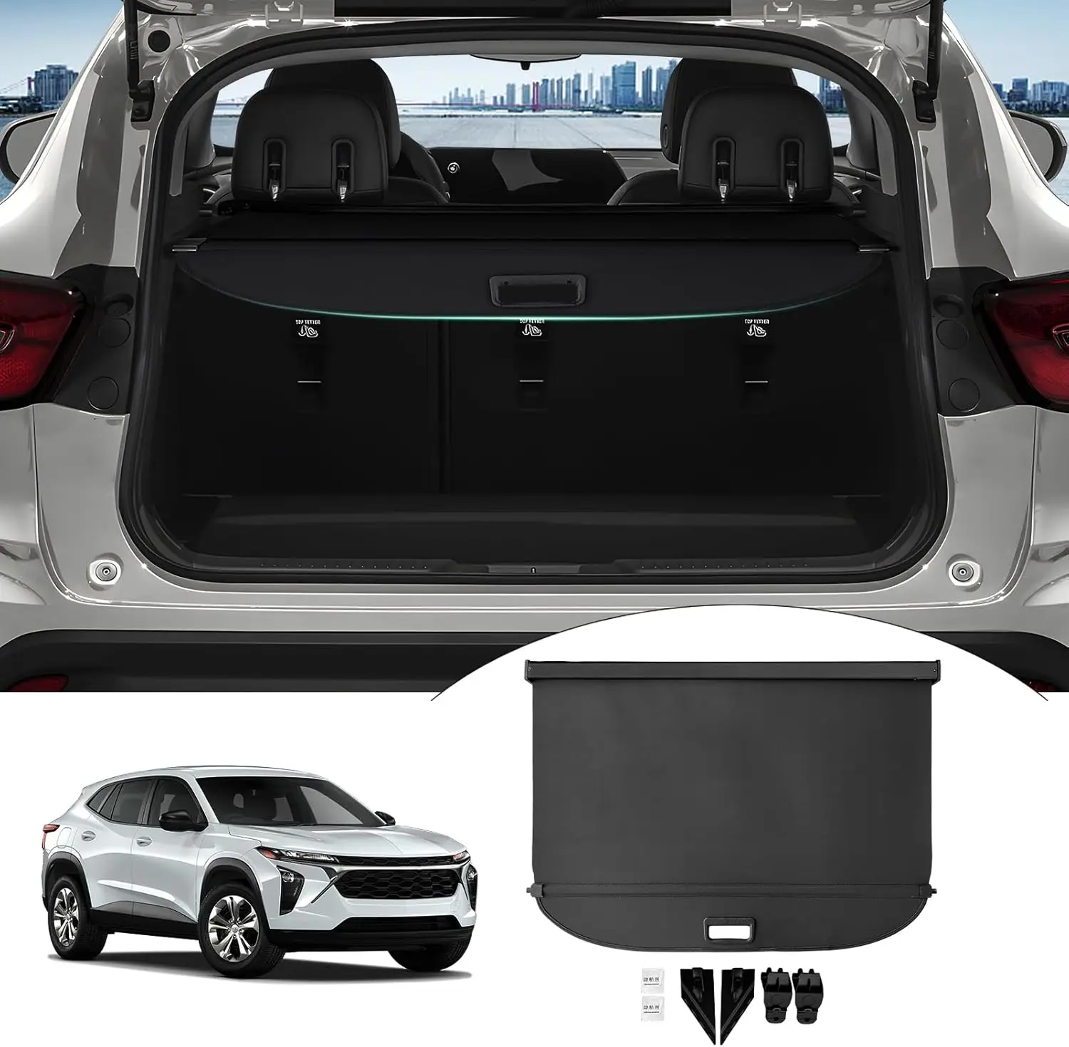 Чехол багажника для Chevrolet Chevy Trax 2024 2025, аксессуары, крышка багажника, выдвижная защитная крышка багажника, чехол для багажа Bl