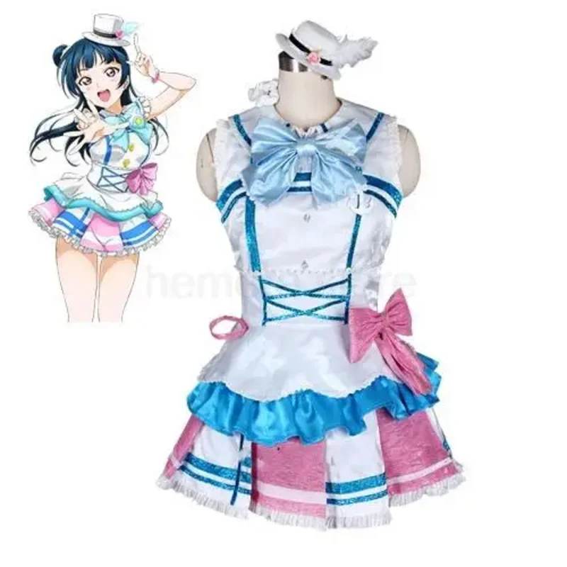 Фото 2025 Love Live Sunshine Aqours OP1 9 персонажей Таками Чика Куросава Диа Руби Рико Ватанабе You Платье Униформа Костюмы для косплея №5