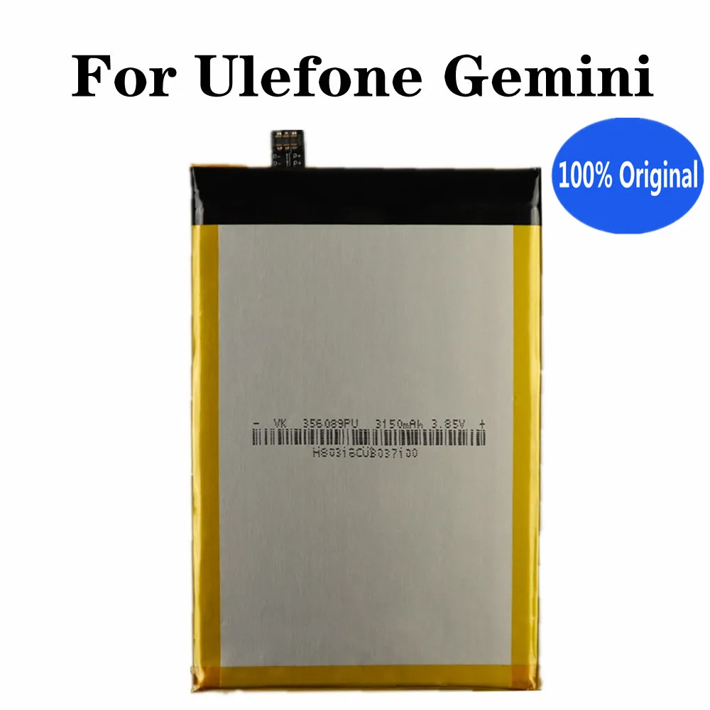 Новый 100% оригинальный высококачественный аккумулятор для Ulefone Gemini 3150 мАч, запасная батарея для телефона, аккумулятор в наличии + номер отслеживания