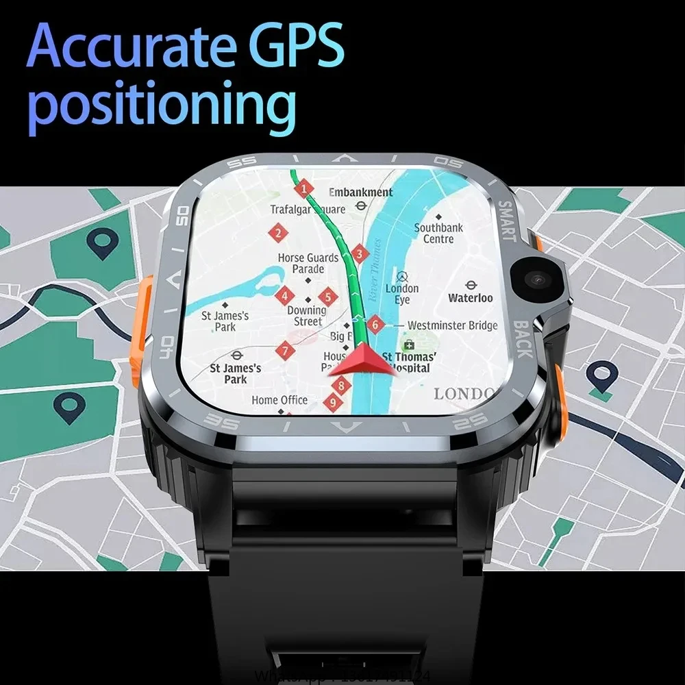 Фото PGD SmartWatch 4G LTE GPS Wi-Fi SIM-карта NFC с двойной камерой Прочное хранилище 16/64G ROM Google Play Heart Rate Android Смарт-часы для мужчин №2