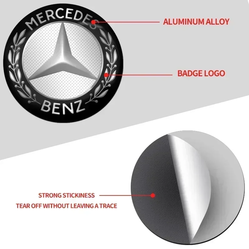 4 шт., алюминиевые металлические эмблемы для Mercedes Benz BCES класса A C200L GLC GLE CLA (art.: 3920c9fb33fac) - 3920c9fb33fac