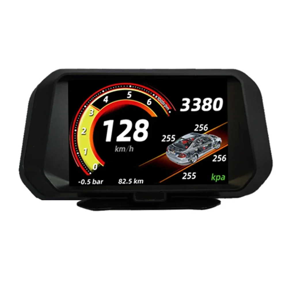 Фото Автомобильный дисплей HUD на лобовое стекло, GPS-гид, OBD, многофункциональный ЖК-дисплей для контроля давления в шинах, Автомобильный дисплей HUD на лобовое стекло, GPS-гид №2