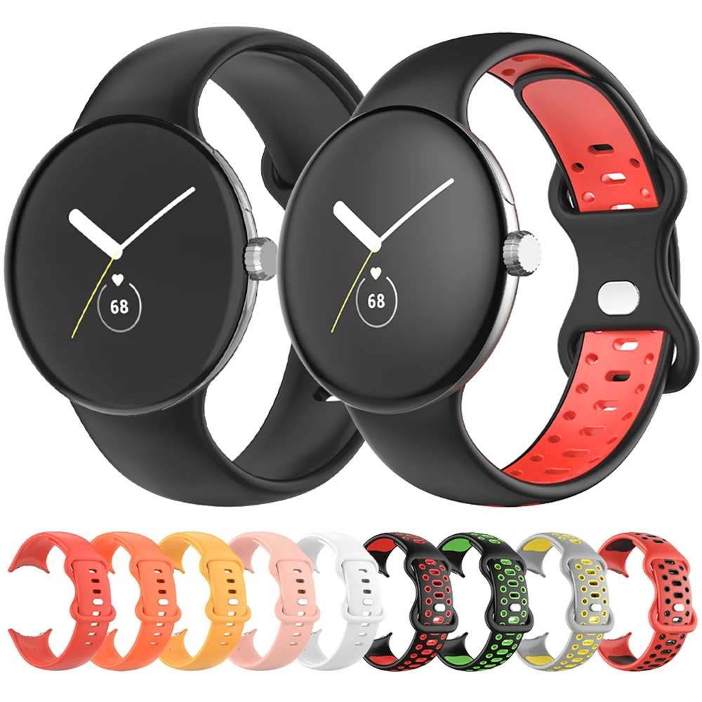 Аксессуары для Google Pixel, ремешок для часов Pixel Watch Active, мягкий силиконовый ремешок для смарт-часов, Ремешки для наручных часов