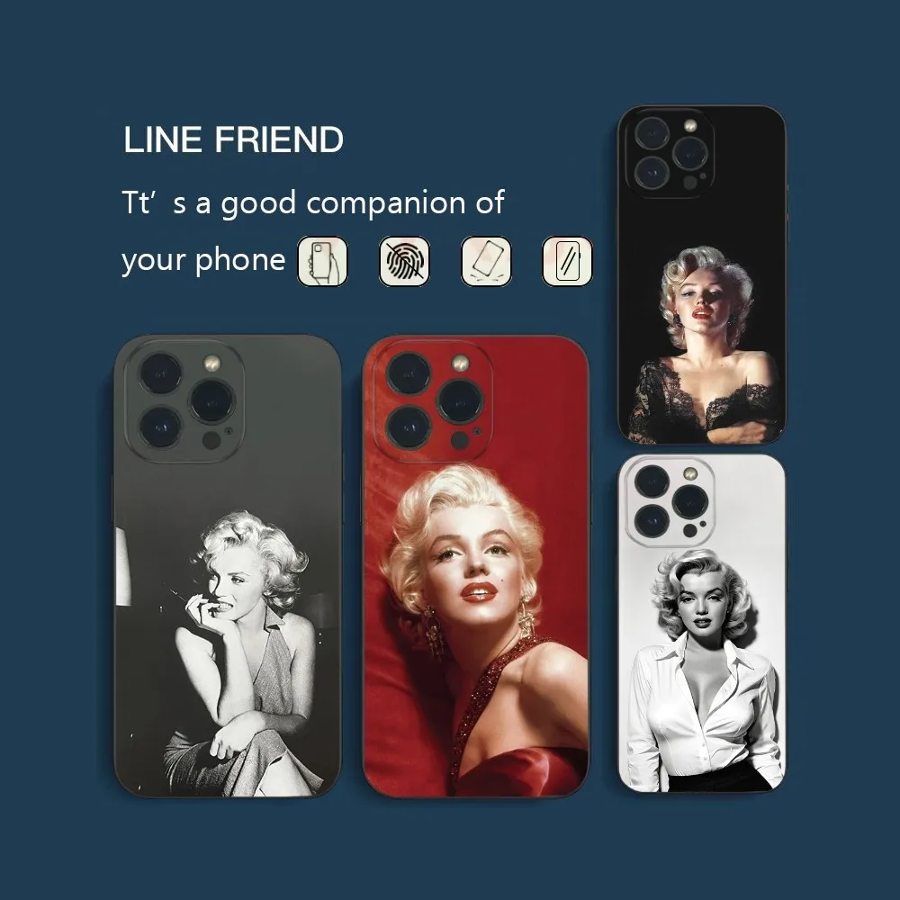 Сексуальный чехол для телефона M-Marilyn M-Monroe для IPhone 16 15 14 13 12 Mini 11 Pro XS Max X XR SE5 6 7 8 Plus, мягкий силиконовый чехол