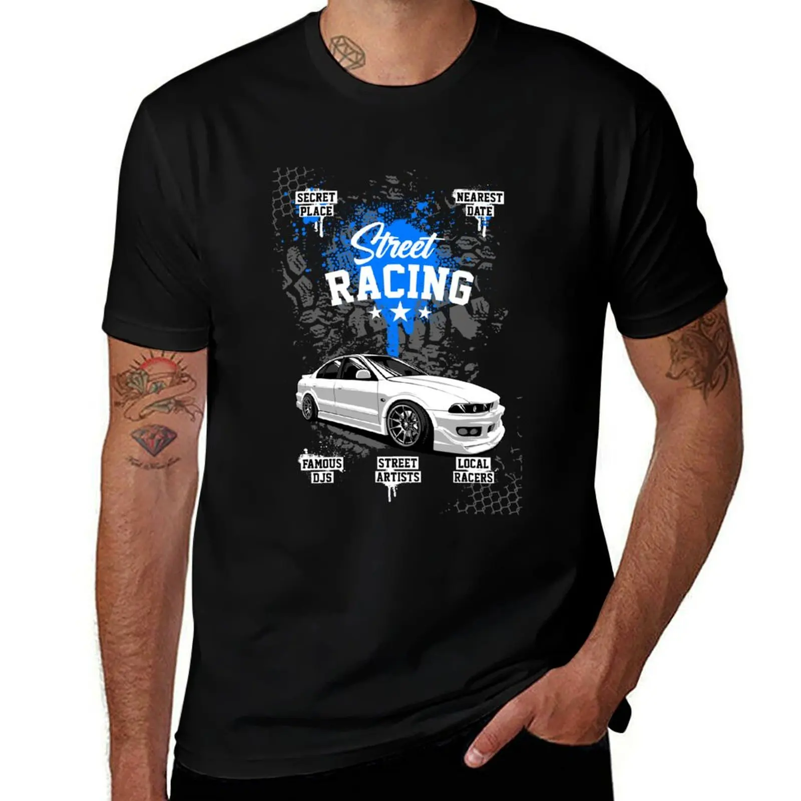 Футболка Racing Car Mitsubishi Galant VR-4, персонализированная футболка, мужская одежда, футболка в стиле аниме, наряды для мужчин