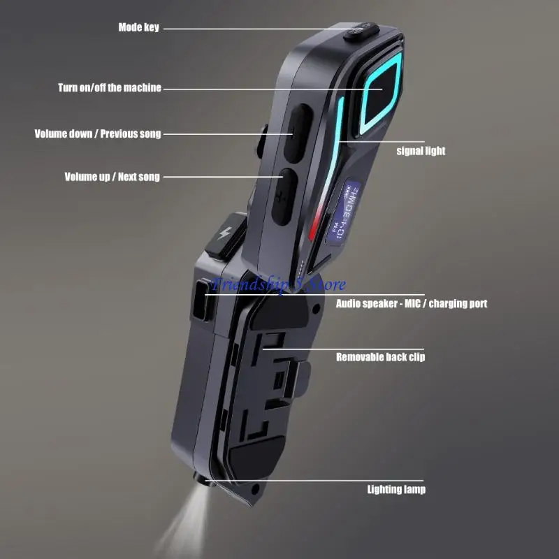Фото T8WC Advanced Motorcycle Hearnet Dower с шумоподавлением голосового помощника №5