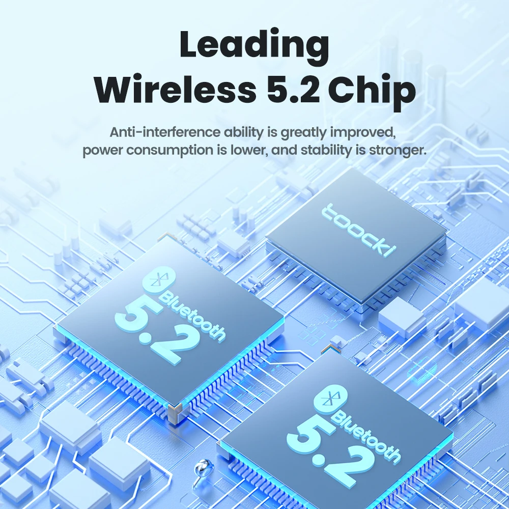Toocki TWS Bluetooth наушники Blurtooth V5.3 беспроводные наушники мини-вкладыши удобная одежда для Huawei Xiaomi Redmi (art.: 3920cbaa644e7) - 3920cbaa644e7