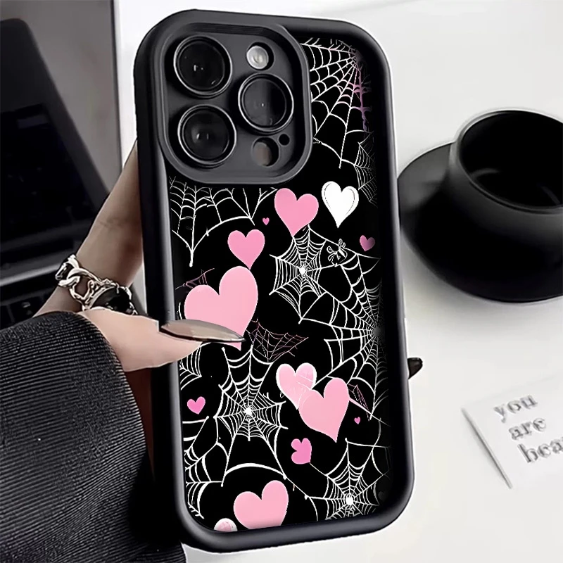 Чехол для телефона «Паутина Любовь» для Xiaomi 14T Pro, чехлы Xiaomi 11 Lite 5G NE 15 14 13 12 13T 12T 11T, противоударный мягкий силиконовый чехол