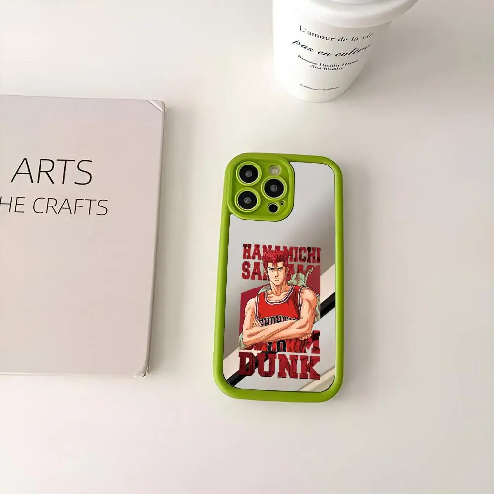 Фото Горячее аниме Slam D-Dunks MINISO чехол для телефона с лестницей и зеркалом для Iphone 11, 12, 13, 14, 15, 16 Pro PLUS PRO MAX №3