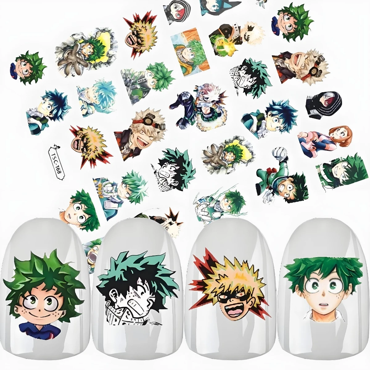 TSC-168 My Hero Academia,deku,Midoriya Izuku,み быщены их 50., аниме 3d наклейки для дизайна ногтей, наклейки для ногтей