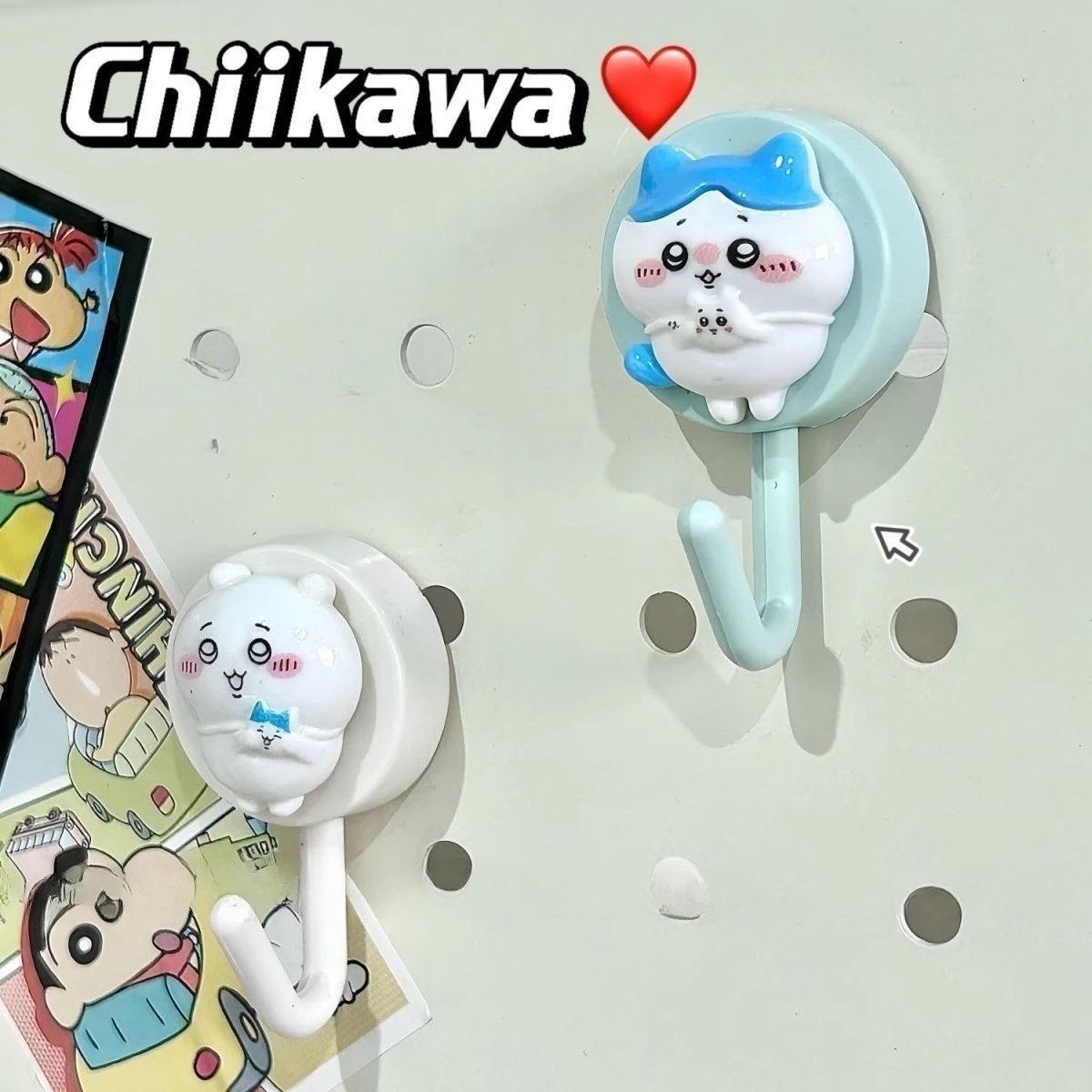 Фото MINISO Chiikawa Usagi Hook Up No Punching ОбщежитиеDIY No Trace Липкий крючок Мощная паста Настенный после повестки двери Бытовой №3