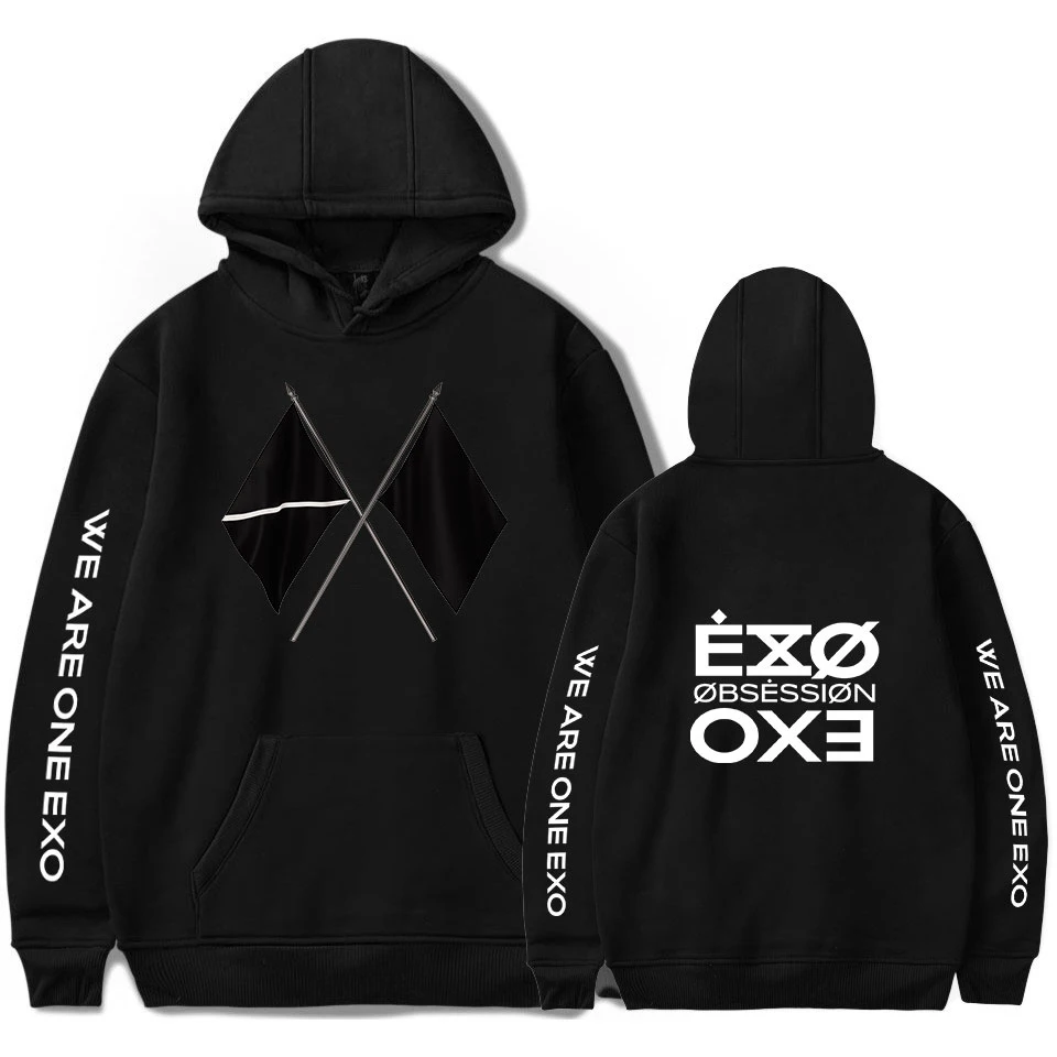 Горячая Распродажа KPOP EXO, новый альбом 6, одержимость альбома WE ARE ONE EXO, одежда с капюшоном для мужчин и женщин, Повседневная Толстовка с капюшоном