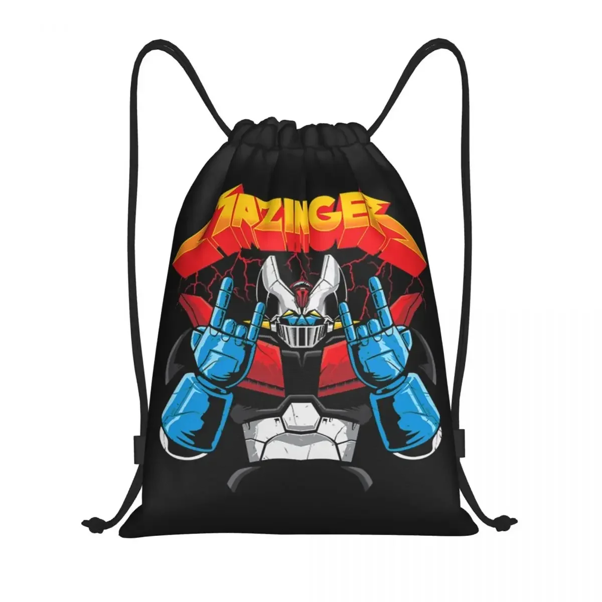 Рюкзак на шнурке Mazinger Z на заказ, сумки для мужчин и женщин, легкий НЛО-робот, аниме, спортивный рюкзак для спортзала, мешки для йоги