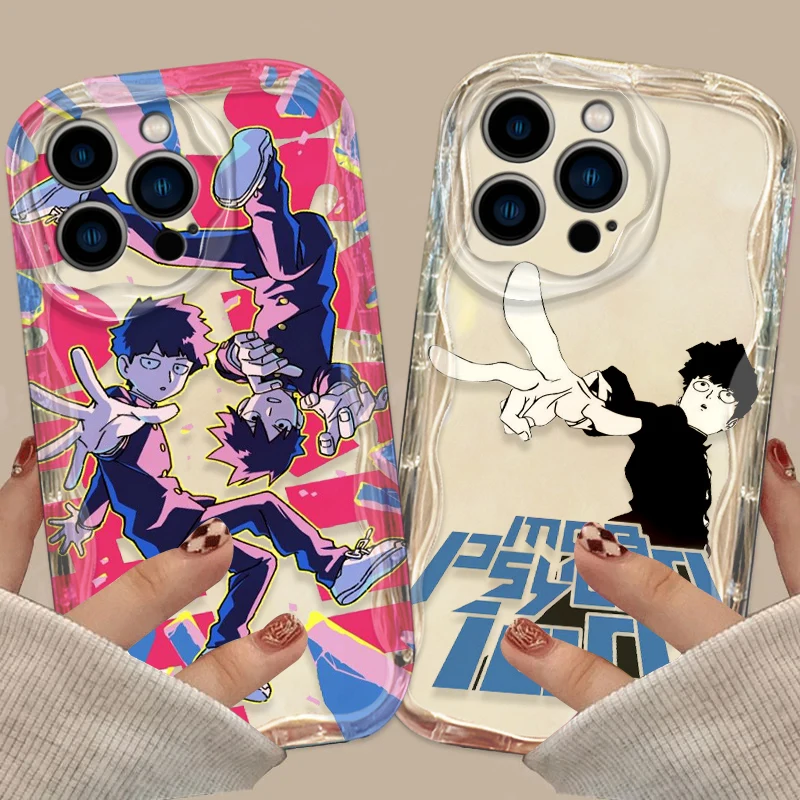 Чехол с комиксами Mob Psycho 100 для Apple iPhone 15 14 13 12 11 Pro X XR XS Max Plus 8 7 Plus SE Wave Oil, чехол для телефона
